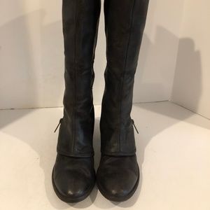 Donald J Pliner Devi Leather Black Boots Size 7.5
